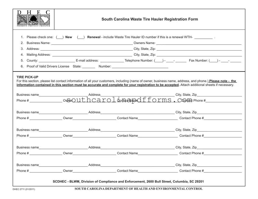 Dhec 2711 Template