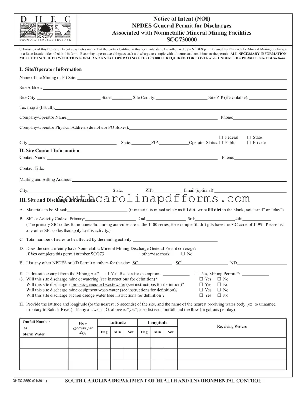 Dhec 3559 Template