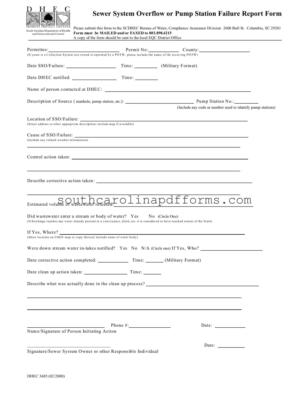 Dhec 3685 Template
