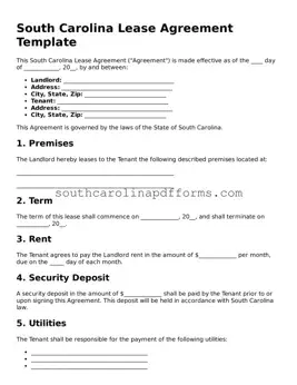 Attorney-Approved South Carolina Lease Agreement Document